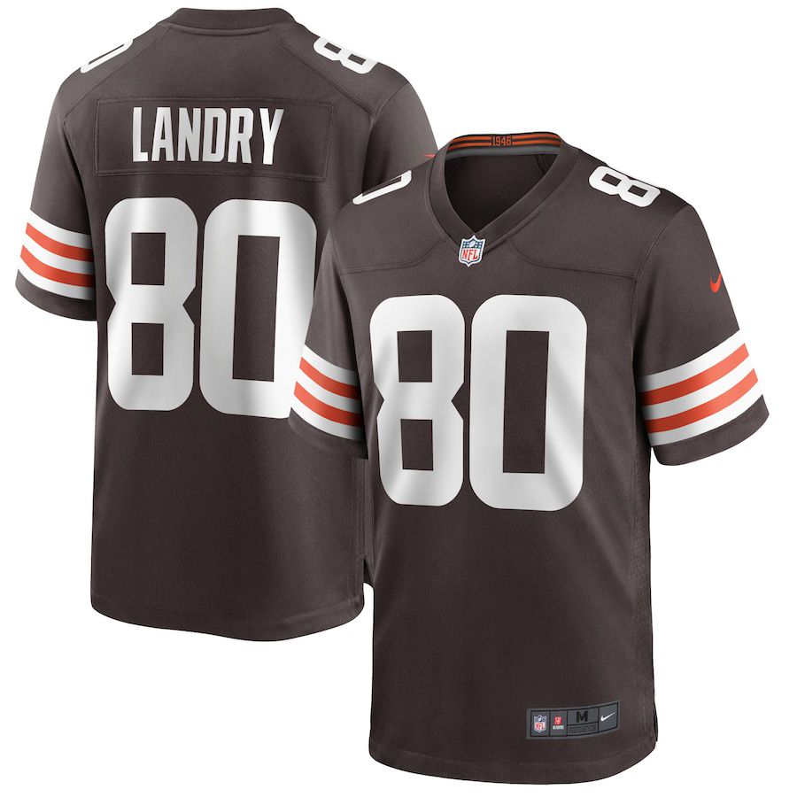 Men Cleveland Browns #80 Jarvis Landry Nike Brown Game Player NFL Jersey